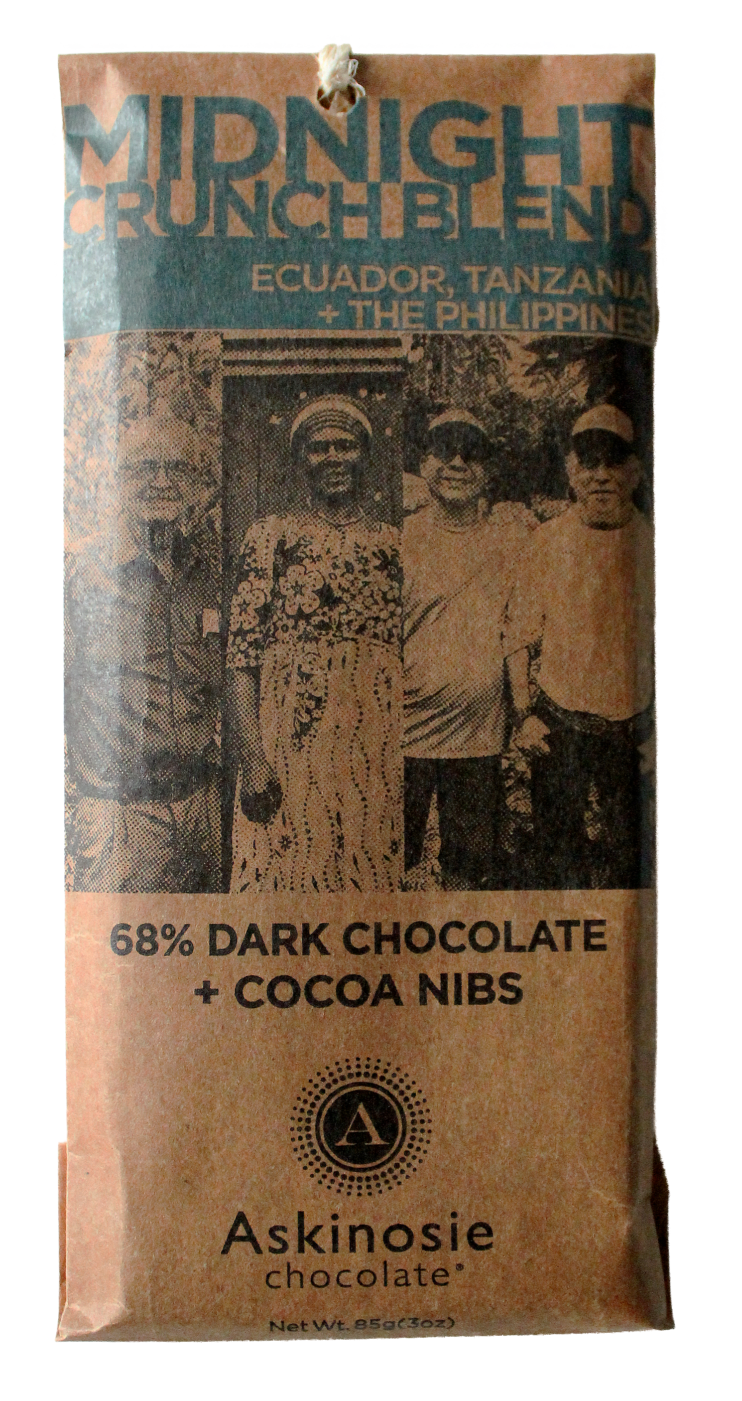 【chocoページ】 Midnight Crunch Blend 68% Dark Chocolate Bar
