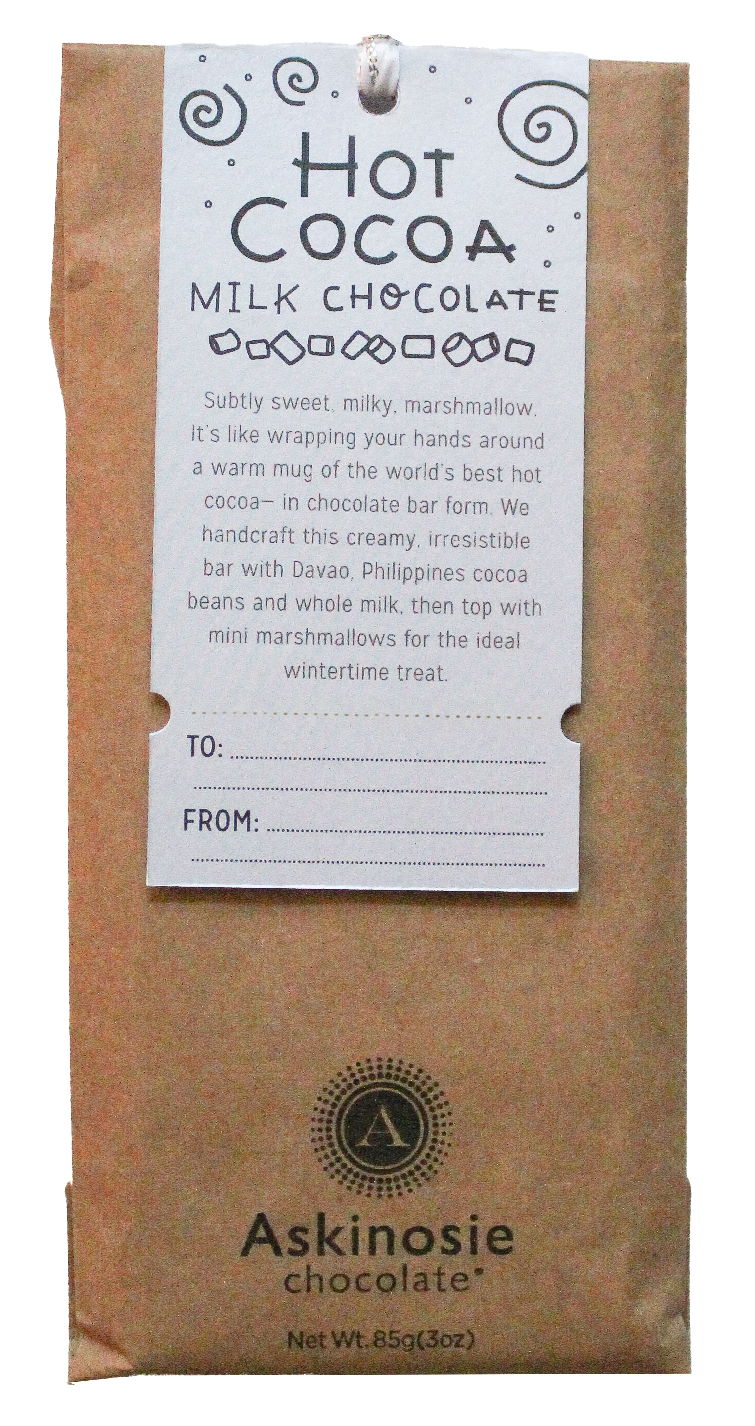 Askinosie Chocolate Hot Cocoa Milk Chocolate Bar Packaging