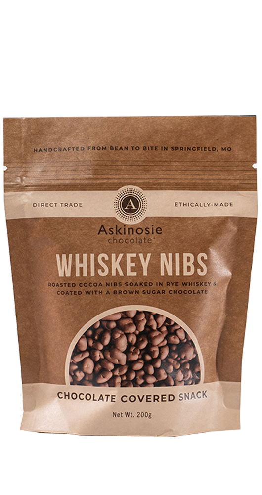 Chocolate Covered Whiskey-Soaked Cocoa Nibs