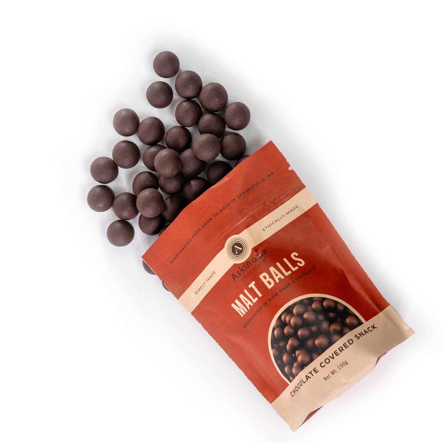 Chocolate Covered Malt Ball Pouch