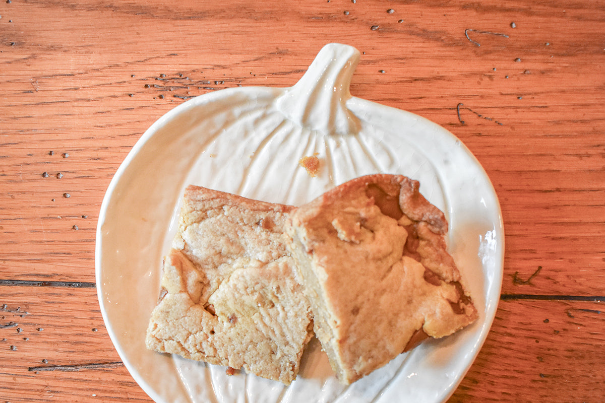 Pumpkin Spice Latte White Chocolate Blondies