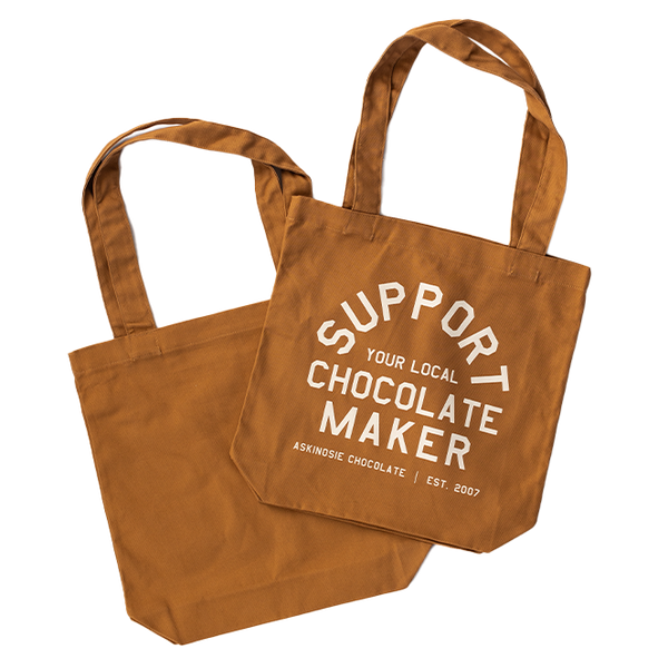 chocolate rain tote bag Support Your Maker Premium Tan Tote