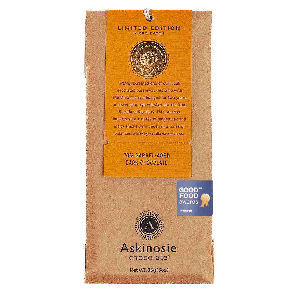 Askinosie Chocolate | Limited Edition Barrel-Aged Dark Chocolate Bar 