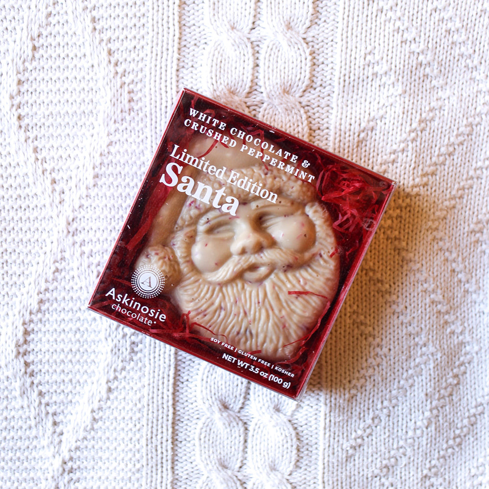 Limited Edition White Chocolate Peppermint Santa