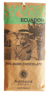 70% San Jose Del Tambo, Ecuador Dark Chocolate Bar