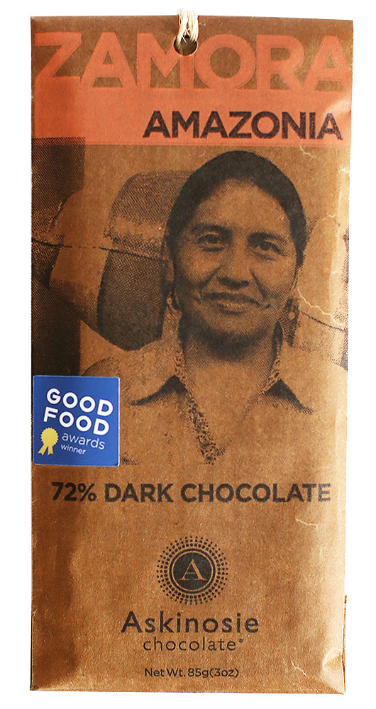 72% Zamora, Amazonia Dark Chocolate Bar – Askinosie Chocolate